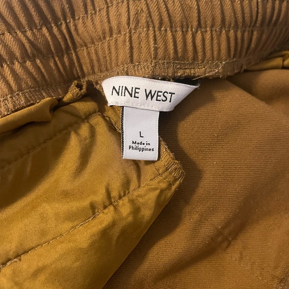 Nine West Brown Drawstring Pants, Size L - Picture 9 of 9